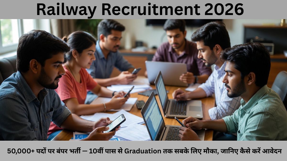 Railway Recruitment 2026: 50,000+ पदों पर बंपर भर्ती — 10वीं पास से Graduation तक सबके लिए मौका, जानिए कैसे करें आवेदन