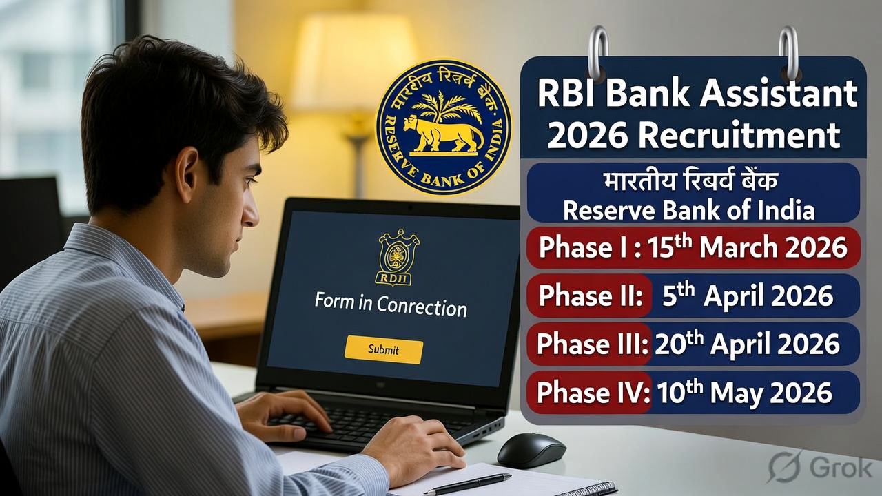 RBI Bank Assistant Correction / Edit Form 2026